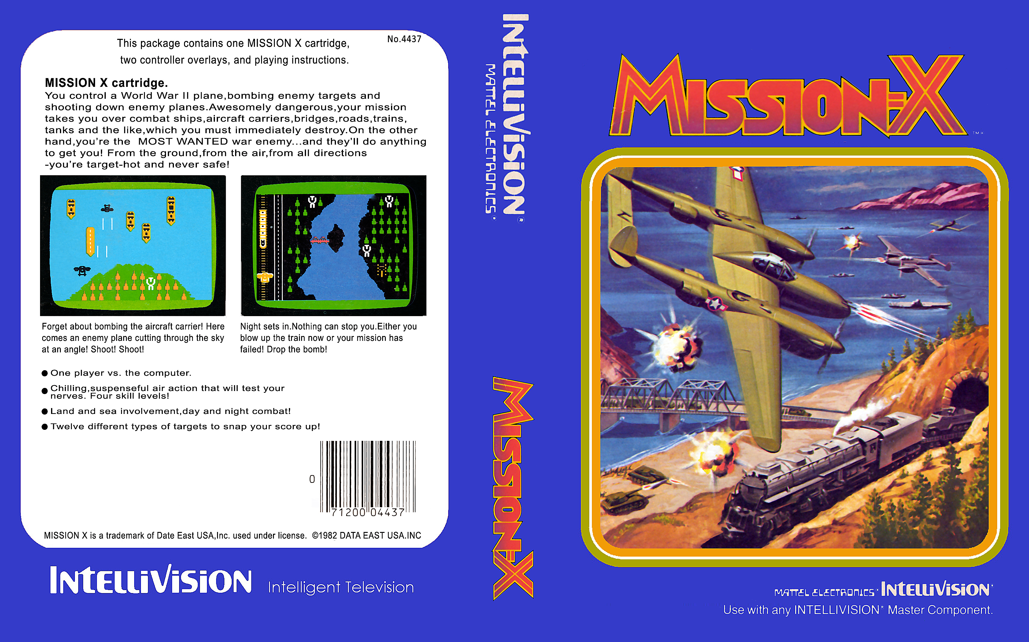 Jeu Intellivision Mission X Complet Avec Boîte - Rétro Gaming Mattel N°1432S